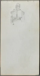 Sketchbook, page 08: Study of a Soldier from Behind