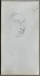 Sketchbook, page 61: Face, 3/4 View Profile