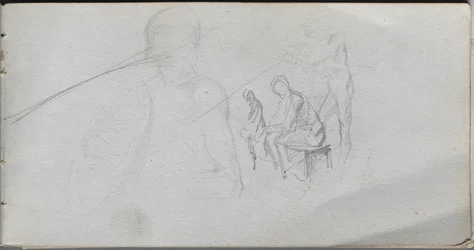 Sketchbook, page 98: Study of Figures