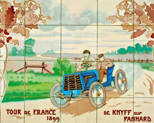 De Knyff Driving a Panhard Car in the Tour de France of 1899