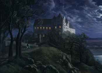 Scharfenberg Castle at Night