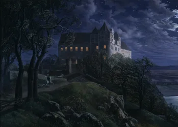 Castle Scharfenberg at Night, 1827