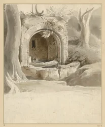 Fountain niche on Monte Mario near Aqua Acetosa