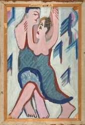 Dancing Couple in the Snow (Reverse)