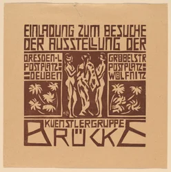 Invitation to an Exhibition of the Kuenstlergruppe Brücke