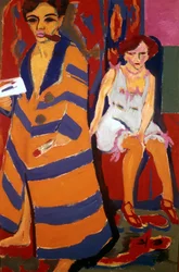 Self Portrait with a Model, 1907