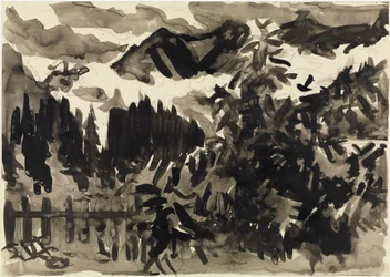 Alpine Landscape (Fog in the Mountains)