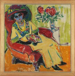 Portrait of Dodo (Seated Lady) Verso: Masked Ball (Masks in the Street)