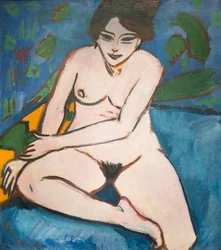 Nude on Blue Ground