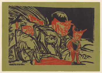Herd of Cows with a Shepherd