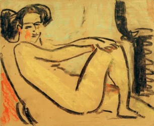 Reclining Girl by the Stove