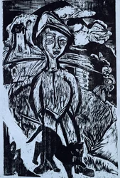 Mountain Lad in Storm