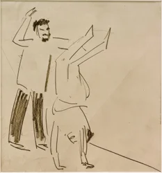 Untitled (Man with Girl in Handstand)