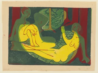 Three Nudes in the Forest