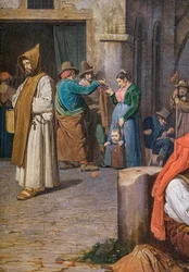 A Roman Scribe reading a Letter to a Young Woman