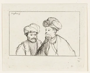 Portrait of Two Men with Turban