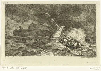 Sailboat on Stormy Sea