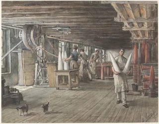 Interior of the Sugar Factory of the Vom Rath Company