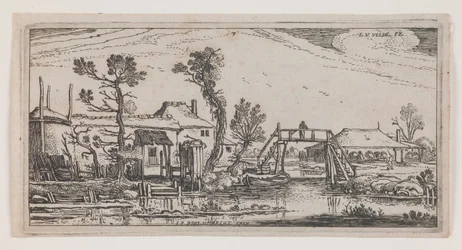 Farm Beyond a Canal, from the Series 