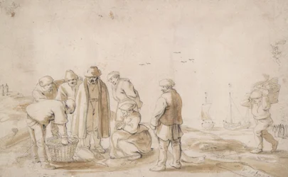 Fish mongers on the beach