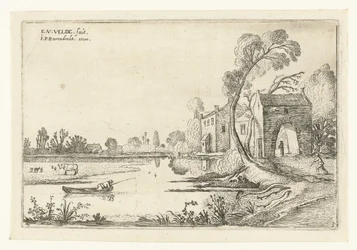 Landscape with a River and Gatehouse (Lying Landscapes series)