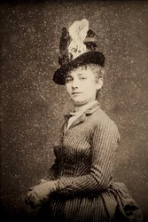 Camille Claudel. Photographic portrait around 1886, by Etienne Carjat. Withdrawal. Musee des Beaux Arts de Poitiers