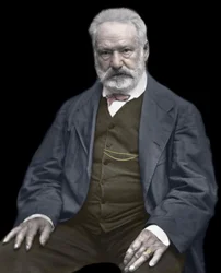 Portrait of Victor Hugo (1802-1885), French writer and poet, Colorisation on a photograph by Etienne Carjat (1828-1906)