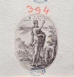 Allegory of Sight, a Woman Shows the Sky (engraving)