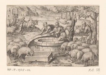 Jacob Lifts the Stone from the Well