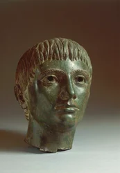 Bronze Head of a Youth, about 330 B.C.
