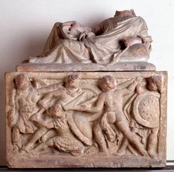Terracotta urn from Chiusi, Italy - 2nd century BC