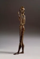 Etruscan civilization: statuette of warrior in bronze