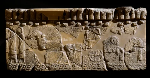 Terracotta frieze decorated with a cortege, 6th century BC