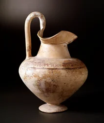 Etruscan Civilization: Terracotta Oenochoe in the Shape of a Bird, 600 BC