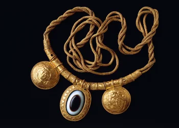 Gold Chain Necklace and Bullae from Todi (Umbria)
