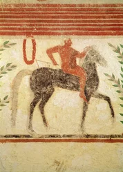 Horseman, Left Hand Side, from the Tomb of the Baron