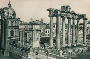 Forum Romanum with the Arch of Septimius Severus, Rome, Italy