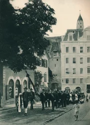 Funeral procession, Merano, South Tyrol, Italy