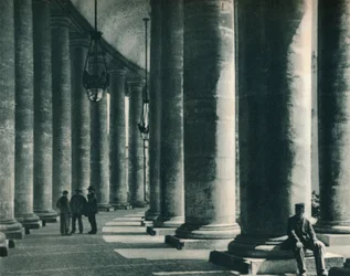 Part of the Colonnade at St Peters Square, Rome, Italy, 1927