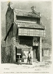 A Monkay house. Engraving to illustrate the story 