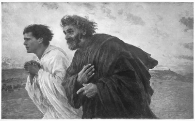 The Disciples Peter and John Running to the Sepulchre on the Morning of the Resurrection, c1898