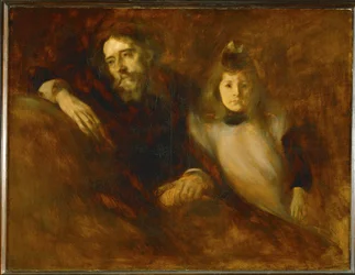 Alphonse Daudet and His Daughter Edmee