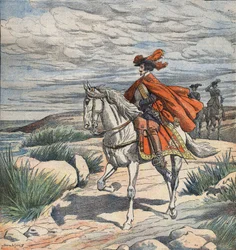 Illustration for "The Three Musketeers", beginning of 20th century