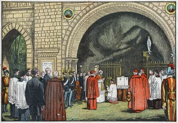 Pope Pius XI blessed the first stone of the College of Propaganda in the Vatican gardens