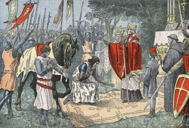 Philippe Auguste before the Battle of Bouvines on July 27