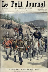 South Africa - Boer War. Transvaal Events. First English Prisoners Captured by the Boers. Drawing of Damblans. 