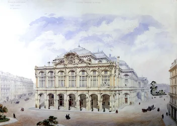 Opéra Garnier in Paris in 1850 by Eugène Viollet-le-Duc (1814-1879)