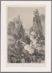 Ravine of Kuh-e Pir Zan Mountain in Iran (series title: Persian Landscapes, Modern Persia)