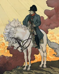 A New Life of Napoleon I Bonaparte (1769-1821). 1894 Lithography by Eugene Samuel Grasset published in 