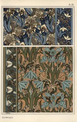 Snowdrop, Galanthus Nivalis, as Design Motif in Wallpaper, Borders and Fabrics